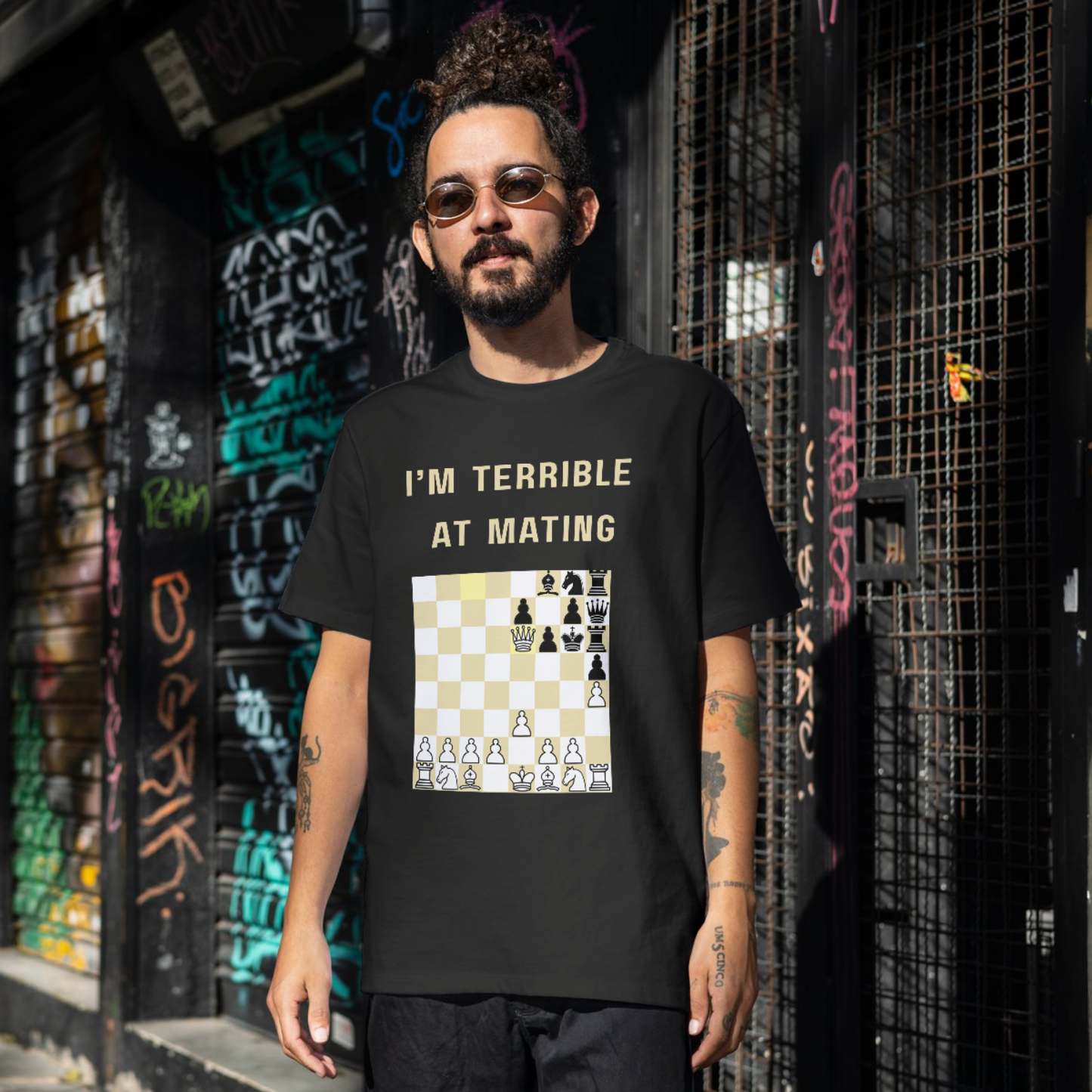 Funny Chess T-Shirt - I'm Terrible at Mating - Stalemate Gift for Chess Players and Enthusiasts